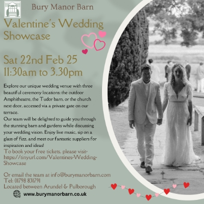 Valentine's Wedding Showcase at Bury Manor Barn