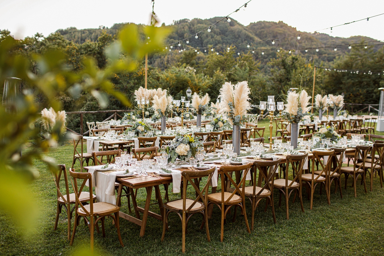 outdoor wedding set up 