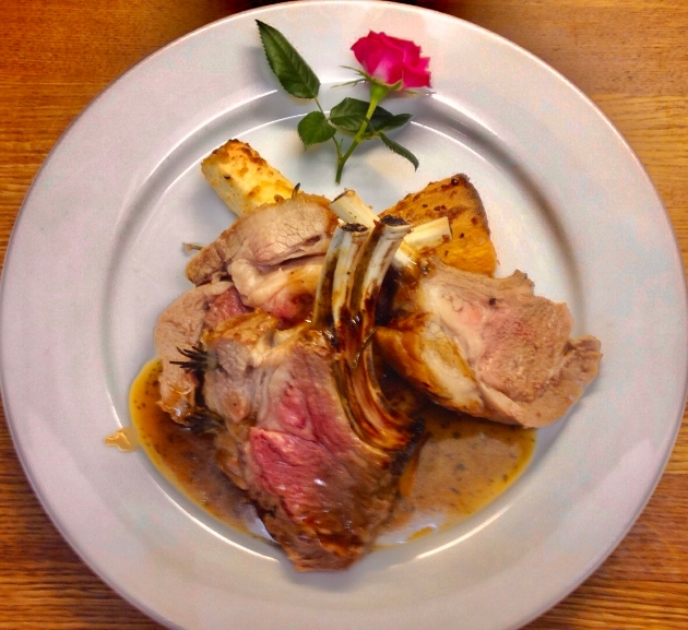 Plate of food for a wedding breakfast