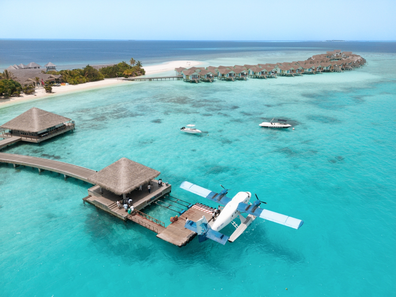 Maldives Villas with seaplane